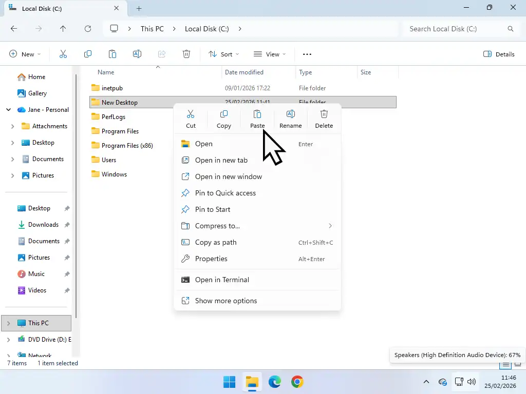 Paste file Then paste the files into a folder that's not being synced by OneDrive.