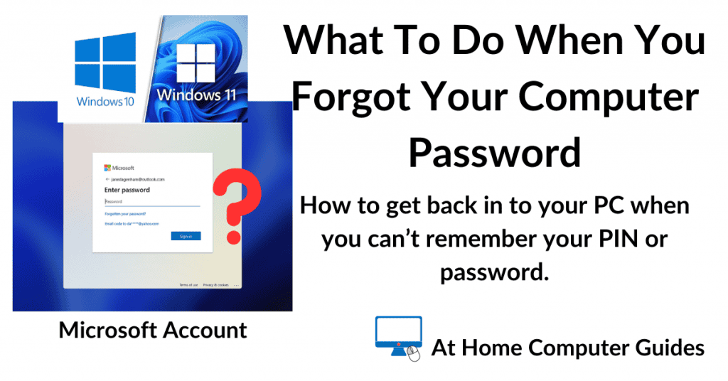 How to get back into your computer without the password.