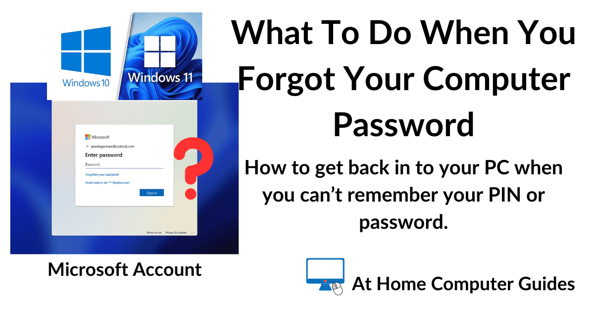 How to get back into your computer without the password.
