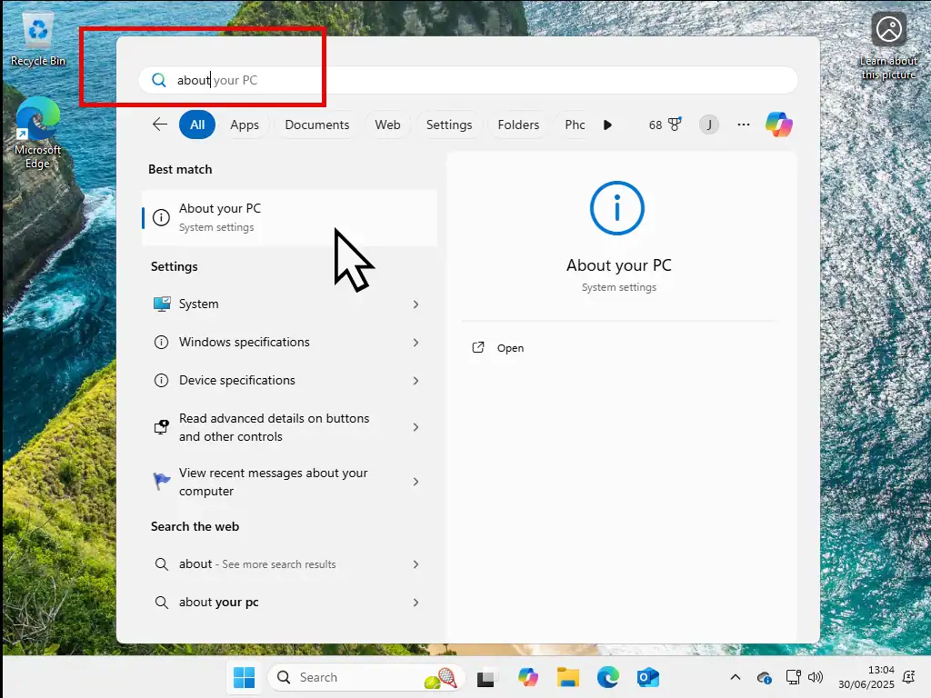 Searching for Windows 11 edition prior to reinstalling Windows.