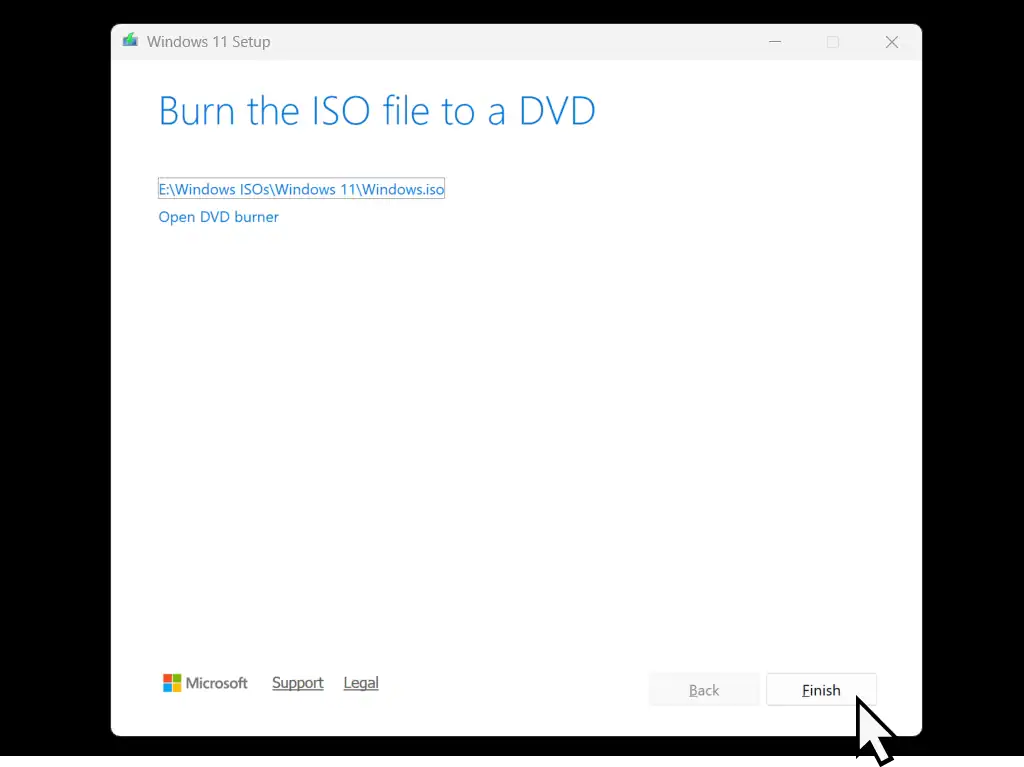 ISO file has been downloaded.