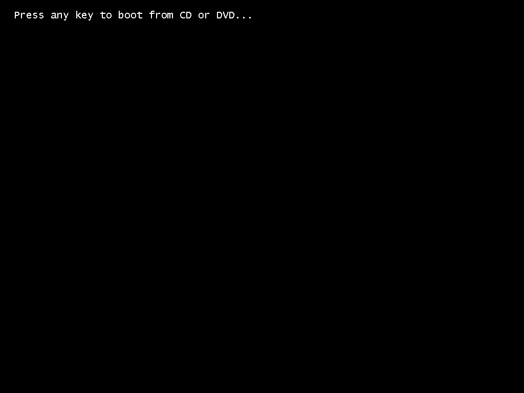 Installing Windows 11. Press any key to boot from CD or DVD.