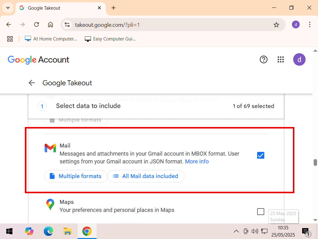 Download email is selected.