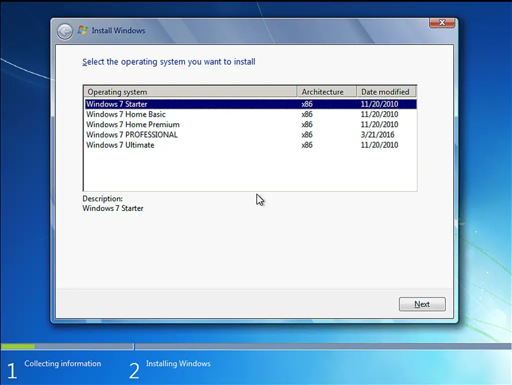 Windows 7 multi edition installer.