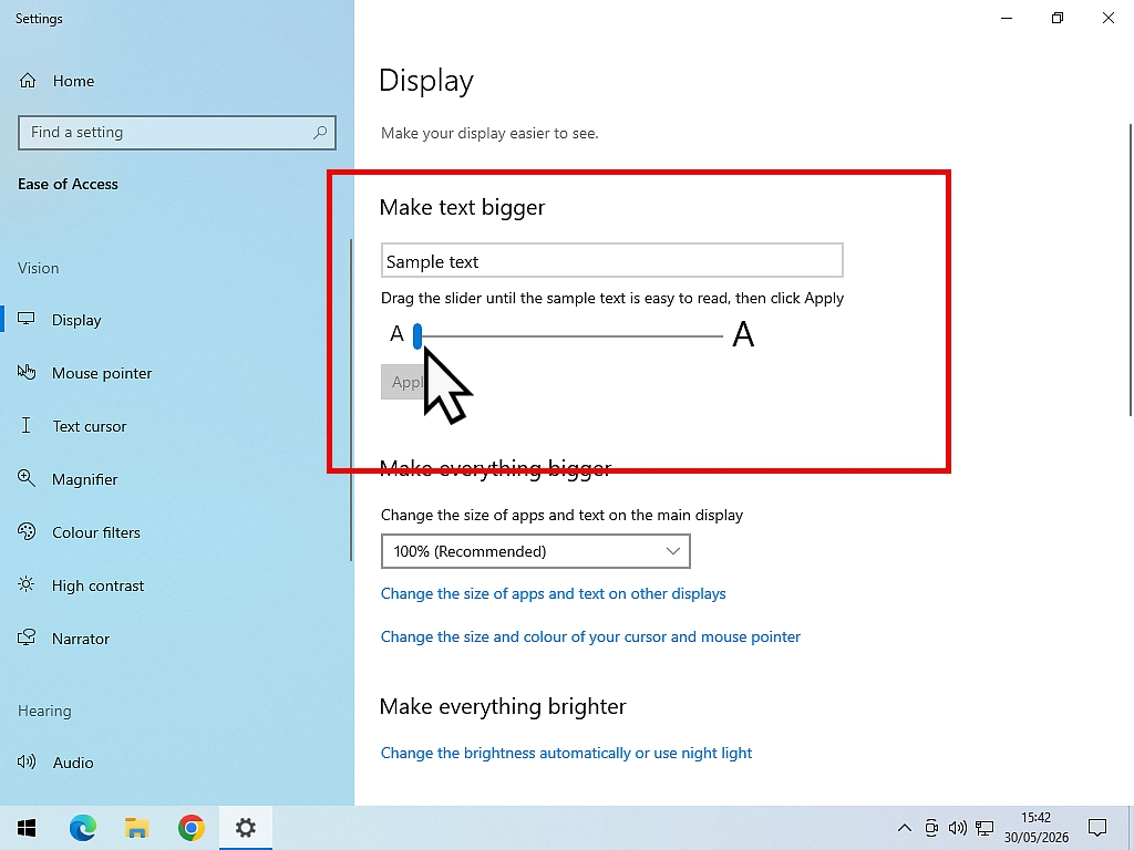 Make text bigger in Windows 10 Make text bigger in Windows 10