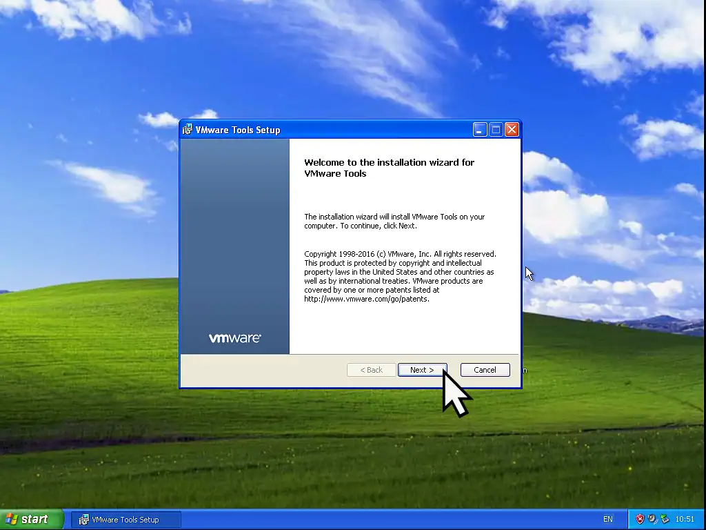 Installation wizard for XP and Vista VMware tools Installation wizard for XP and Vista VMware tools