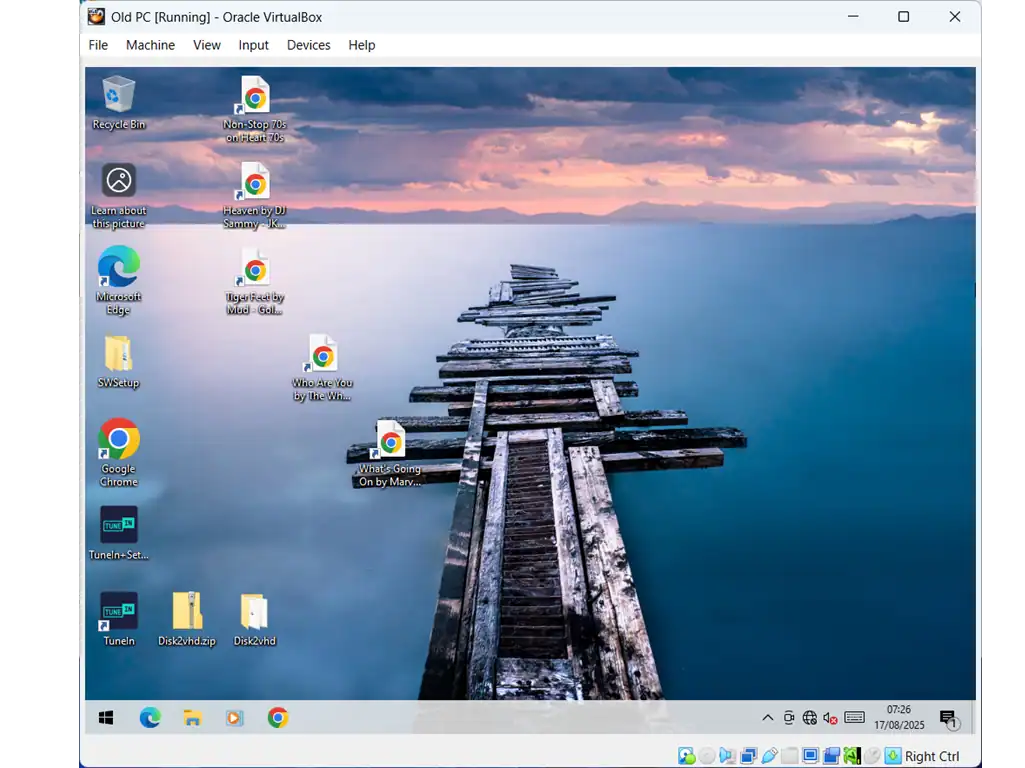VM running in VirtualBox.