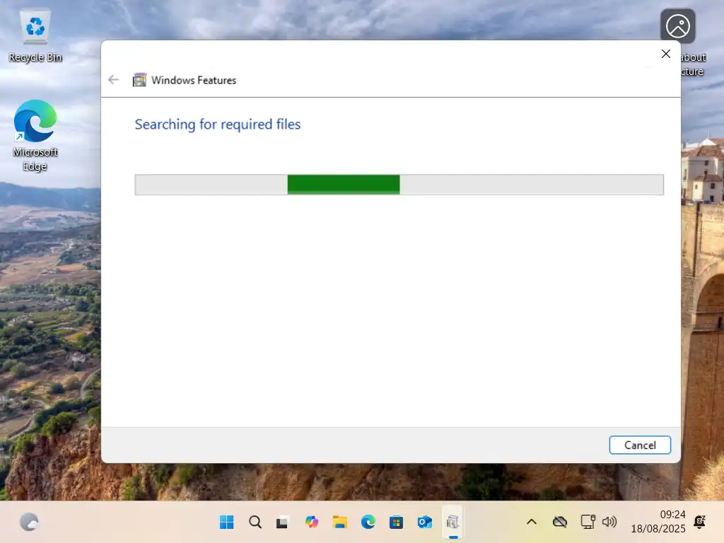 Progress bar.
