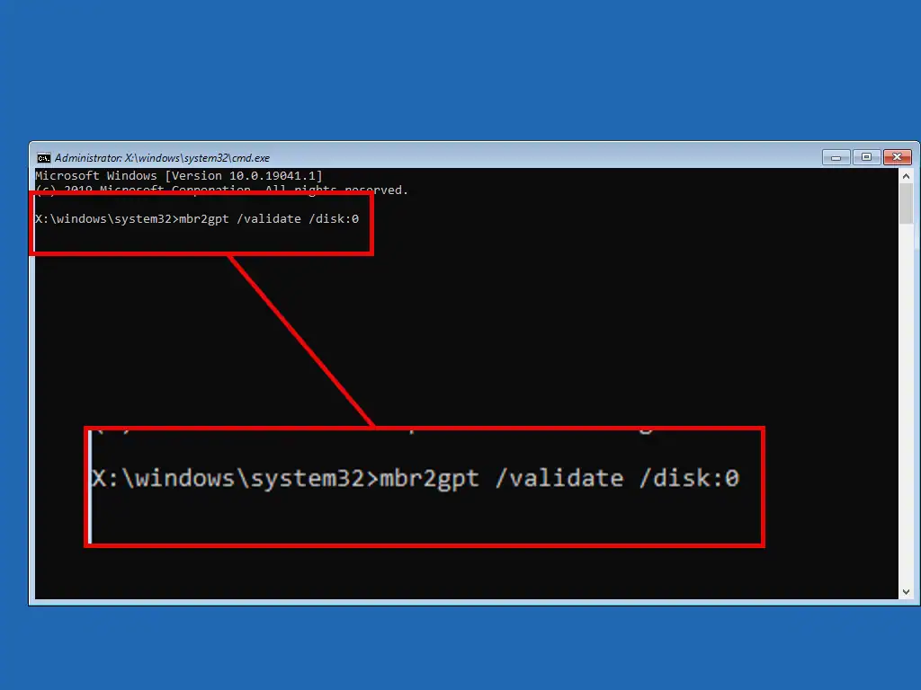 mbr2gpt /validate /disk:0