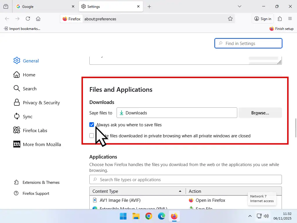 Always ask you where to save files-Firefox Always ask you where to save files in Firefox