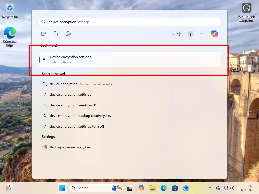 Device Encryption available Device Encryption available.