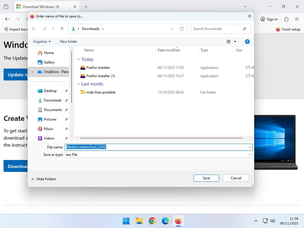 Firefox asking where to save files Firefox asking where to save files by opening an explorer window.