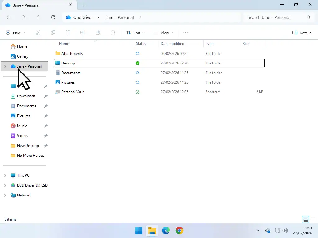 Backing up to Personal Vault in OneDrive Backing up to Personal Vault in OneDrive