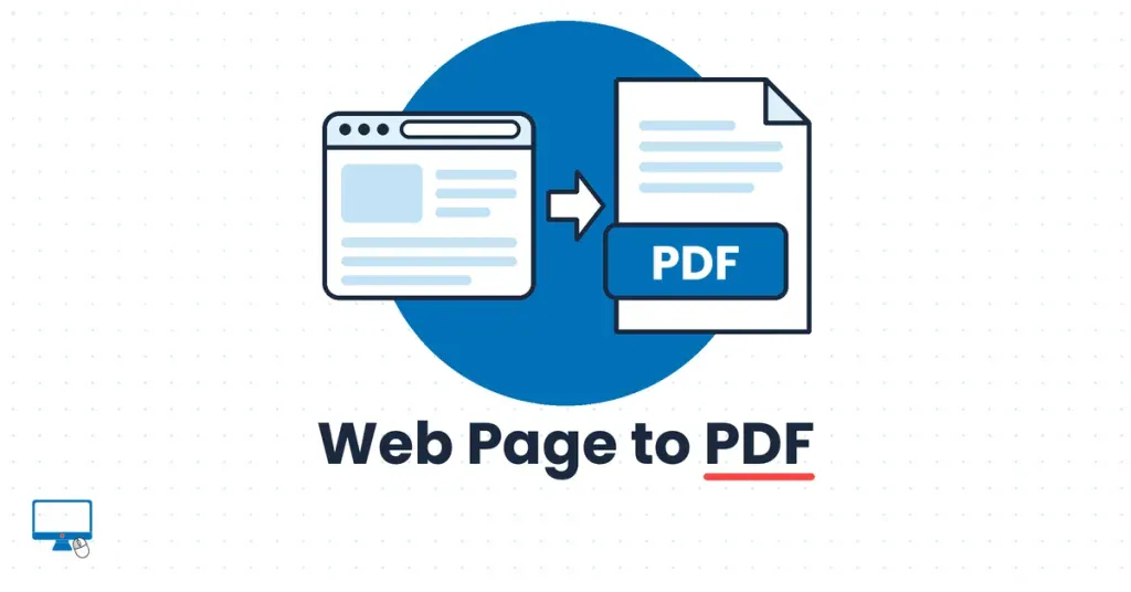 How to save a webpage as a PDF.